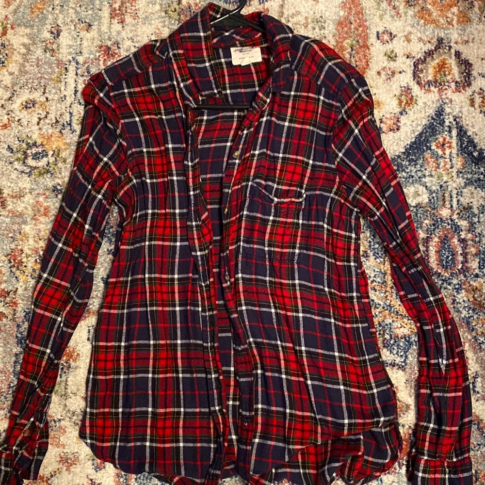 American eagle boyfriend fit flannel size medium- like new